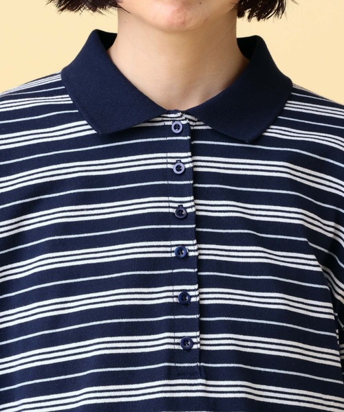 LEPSIM（レプシィム）の「【産前・産後対応】マタニティ／ボーダーポロ襟プルオーバー　639322（マタニティウェア/グッズ・レディース・ネイビー/ライトピンク・FREE）」の20枚目の写真
