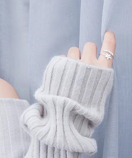 shoppinggo(ショッピングゴー)の「指輪 花デザイン オープンリング ゴールドラインストーンリング キラキラ(リング・レディース・シルバー・FREE)」の10枚目の写真
