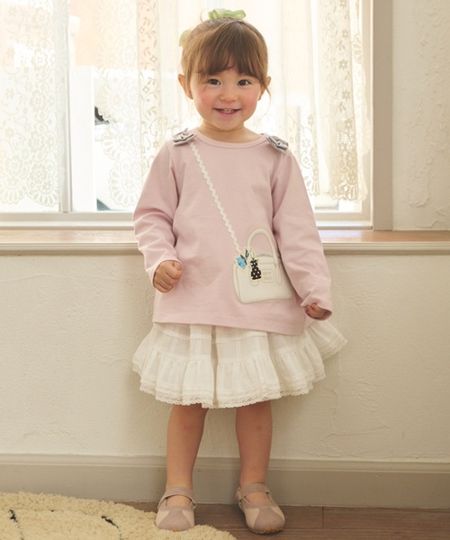 petit main（プティマイン）の「フリルティアードスカート（スカート・キッズ・ネイビー/クリーム/アイボリー・S(80-90cm)/L(120-130cm)/M(100-110cm)）」の4枚目の写真