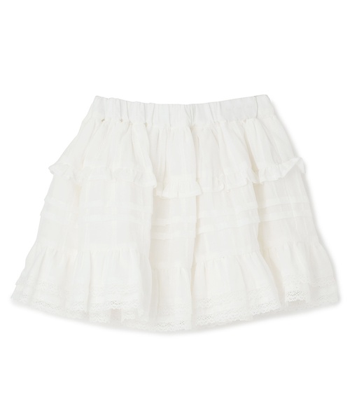 petit main（プティマイン）の「フリルティアードスカート（スカート・キッズ・ネイビー/クリーム/アイボリー・S(80-90cm)/L(120-130cm)/M(100-110cm)）」の5枚目の写真