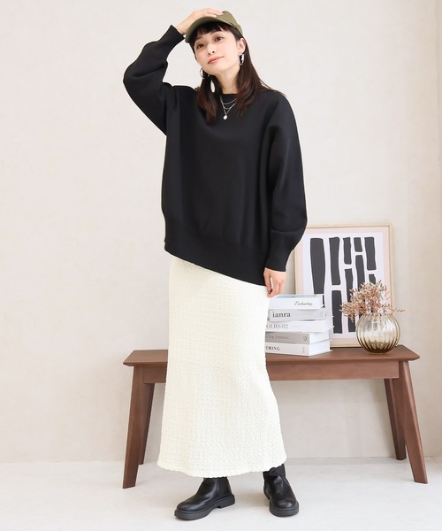 Social GIRL(ソーシャルガール)の「【SL】【it】【Social GIRL】バックスリットジャガードロングスカート(スカート・レディース・ベージュ・M)」の2枚目の写真