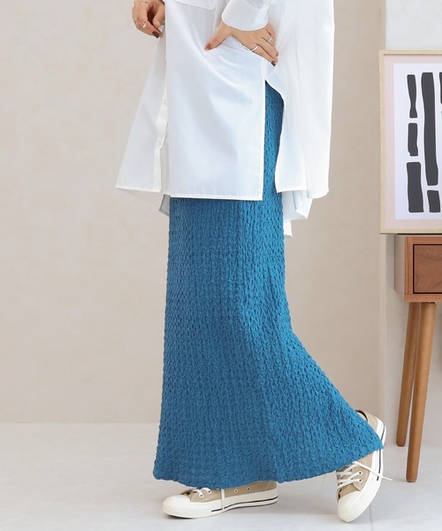 Social GIRL(ソーシャルガール)の「【SL】【it】【Social GIRL】バックスリットジャガードロングスカート(スカート・レディース・ベージュ・M)」の17枚目の写真