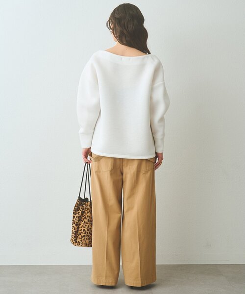 Whim Gazette（ウィムガゼット）の「オフショルダンボールプルオーバー（Tシャツ/カットソー・レディース・ライトグレー/オフホワイト・FREE）」の21枚目の写真