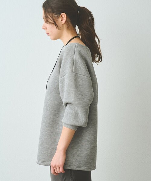 Whim Gazette（ウィムガゼット）の「オフショルダンボールプルオーバー（Tシャツ/カットソー・レディース・ライトグレー/オフホワイト・FREE）」の20枚目の写真