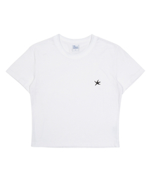 (w) TCM mini logo crop T (white)