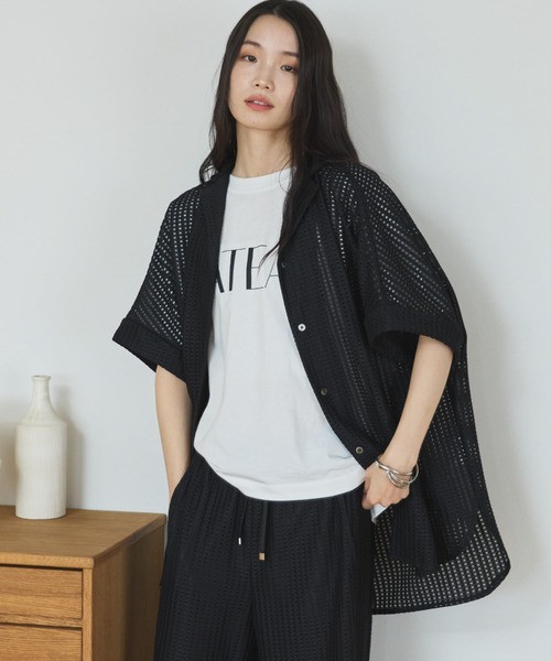 Doux archives(ドゥアルシーヴ)の「BATEAU_TEE(Tシャツ/カットソー・レディース・ホワイト/ブラック/グレイッシュベージュ/ホワイト×シルバー・FREE)」の11枚目の写真