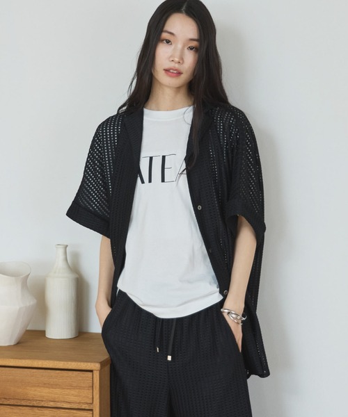 Doux archives(ドゥアルシーヴ)の「BATEAU_TEE(Tシャツ/カットソー・レディース・ホワイト/ブラック/グレイッシュベージュ/ホワイト×シルバー・FREE)」の12枚目の写真