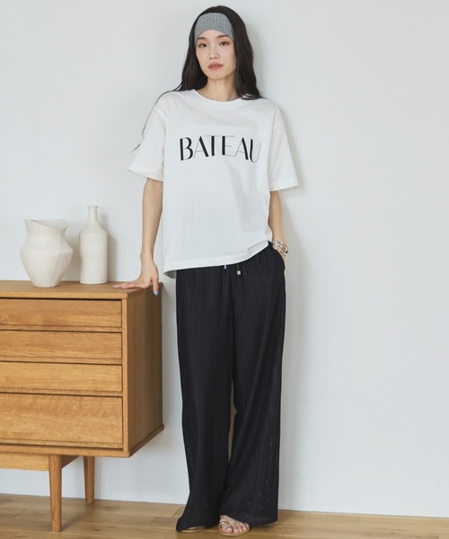 Doux archives(ドゥアルシーヴ)の「BATEAU_TEE(Tシャツ/カットソー・レディース・ホワイト/ブラック/グレイッシュベージュ/ホワイト×シルバー・FREE)」の16枚目の写真