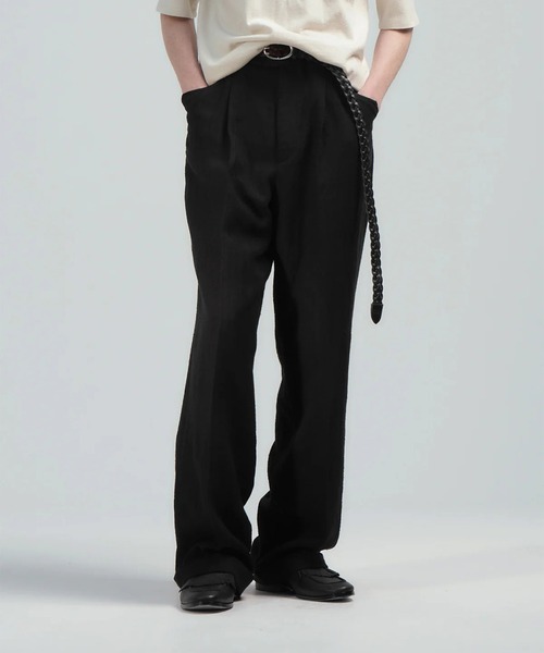 BED J.W. FORD（ベッドフォード）の「【BED J.W. FORDベッドフォード】5-Pockets（スラックス・メンズ・ブラック/グレー・0/1）」の2枚目の写真