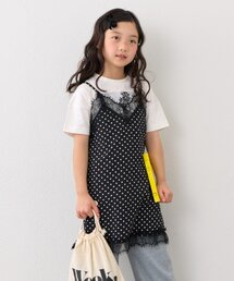 CIAOPANIC TYPY（チャオパニックティピー）の「【KIDS】ランジェリーレースドットキャミチュニック《ジュニアサイズあり》（チュニック）」