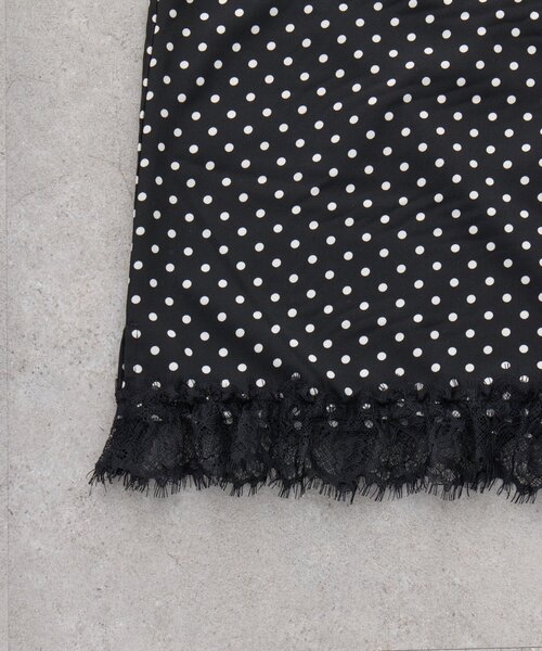 CIAOPANIC TYPY（チャオパニックティピー）の「【KIDS】ランジェリーレースドットキャミチュニック《ジュニアサイズあり》（キャミソール・キッズ・ブラック/ホワイト・150/130/110）」の17枚目の写真