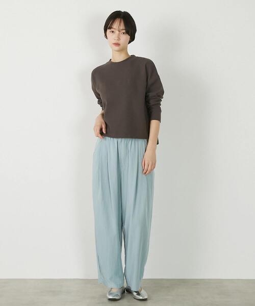 MELROSE claire(メルローズ クレール)の「【レーヨンナイロンポプリンタックカーブパンツ】(その他パンツ・レディース・ベージュ/チャコールグレー/ライトブルー・2/3)」の15枚目の写真