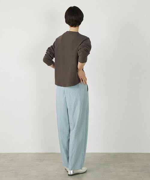 MELROSE claire(メルローズ クレール)の「【レーヨンナイロンポプリンタックカーブパンツ】(その他パンツ・レディース・ベージュ/チャコールグレー/ライトブルー・2/3)」の20枚目の写真