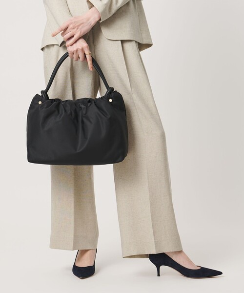 FEEL AND TASTE（フィールアンドテイスト）の「【別注】＜FEEL AND TASTE＞BARKNOT トートバッグ（トートバッグ・レディース・ブラック/ライトグレー・FREE）」の4枚目の写真