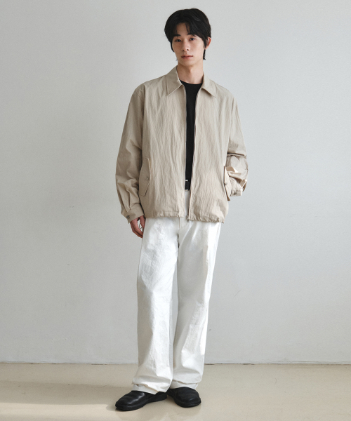 WEDNESDAY OASIS(ウェンズデーオアシス)の「ソフトスイングコットンジャケット_BEIGE(W26OT03)(ナイロンジャケット・メンズ・ベージュ・MEDIUM/LARGE)」の2枚目の写真