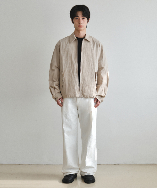 WEDNESDAY OASIS(ウェンズデーオアシス)の「ソフトスイングコットンジャケット_BEIGE(W26OT03)(ナイロンジャケット・メンズ・ベージュ・MEDIUM/LARGE)」の3枚目の写真