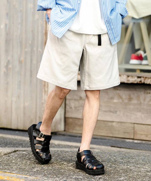 Rocky Monroe(ロッキーモンロー)の「接触冷感 多機能素材ショートクライミングイージーワイドパンツ(その他パンツ・メンズ・ブルーグレー/オフホワイト/ブラウン/ネイビー/インディゴブルー/ベージュ/サックスブルー/カーキ/ブラック/グレー/ブルーグリーン/チャコール・L/M/XL)」の2枚目の写真