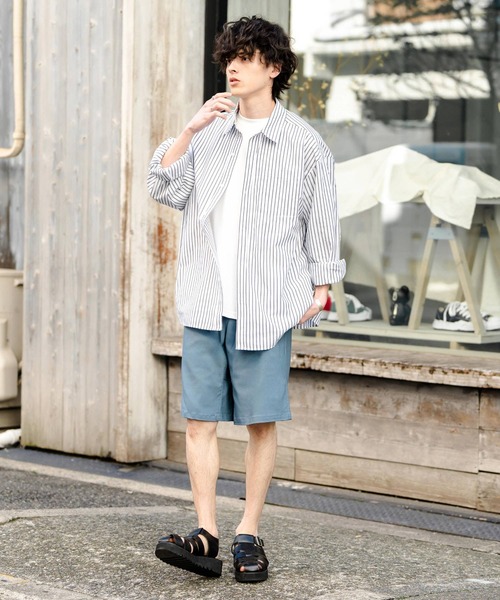 Rocky Monroe(ロッキーモンロー)の「接触冷感 多機能素材ショートクライミングイージーワイドパンツ(その他パンツ・メンズ・ブルーグレー/オフホワイト/ブラウン/ネイビー/インディゴブルー/ベージュ/サックスブルー/カーキ/ブラック/グレー/ブルーグリーン/チャコール・L/M/XL)」の16枚目の写真