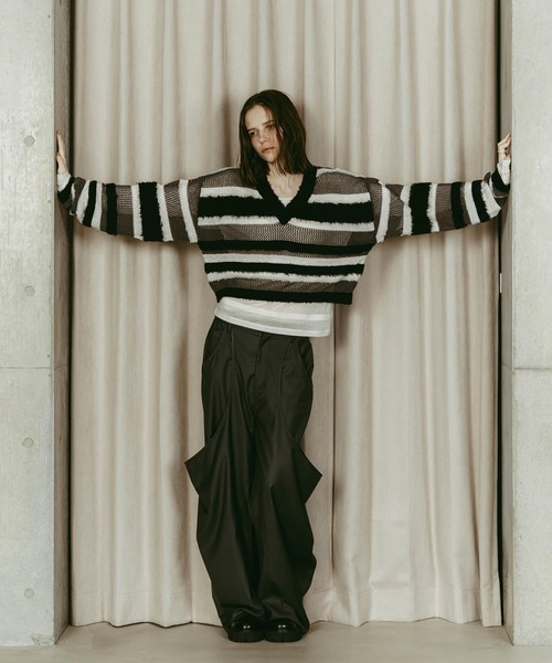 Knuth Marf（クヌースマーフ）の「Knuth Marf/クヌースマーフ high-boot detail pants（スラックス・レディース・チャコールグレー/ブラック・SMALL/X-SMALL）」の8枚目の写真