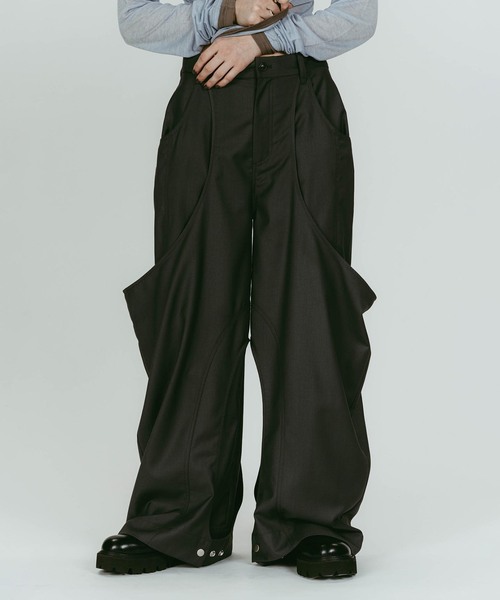 Knuth Marf（クヌースマーフ）の「Knuth Marf/クヌースマーフ high-boot detail pants（スラックス・レディース・チャコールグレー/ブラック・SMALL/X-SMALL）」の9枚目の写真