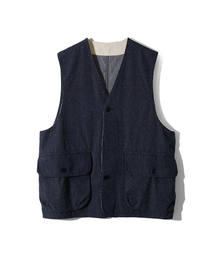 HORLISUN（ホーリーサン）の「Weaver Slik Denim Vest Navy（ベスト）」