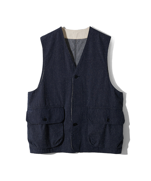 HORLISUN(ホーリーサン)の「Weaver Slik Denim Vest Navy(ベスト・メンズ・その他・SMALL/MEDIUM/LARGE)」の1枚目の写真