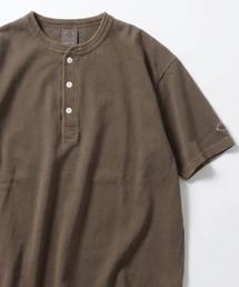 2026SS JEMORGAN/ジェーイーモーガン ピグメント加工 ワンポイントロゴ ワッペン刺繍 ヘンリーネック半袖Tシャツ レディース メンズ