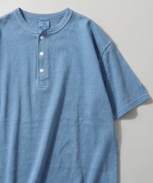 2026SS JEMORGAN/ジェーイーモーガン ピグメント加工 ワンポイントロゴ ワッペン刺繍 ヘンリーネック半袖Tシャツ レディース メンズ
