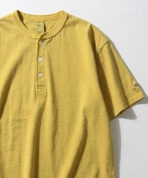 2026SS JEMORGAN/ジェーイーモーガン ピグメント加工 ワンポイントロゴ ワッペン刺繍 ヘンリーネック半袖Tシャツ レディース メンズ