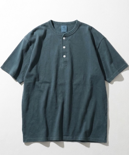 JEMORGAN(ジェーイーモーガン)の「2026SS JEMORGAN/ジェーイーモーガン ピグメント加工 ワンポイントロゴ ワッペン刺繍 ヘンリーネック半袖Tシャツ レディース メンズ(Tシャツ/カットソー・メンズ・レッド/ホワイト/ブラウン/イエロー/パープル/ブラック/オリーブ/サックスブルー/ブルー・S/M/L/XL)」の12枚目の写真