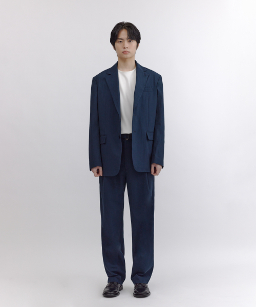 NONBLANK（ノンブランク）の「[夏]サマー クールタッチ ベルト付き ワイドフィットパンツ_DEEP SEA NAVY（スラックス・メンズ・その他・MEDIUM/SMALL/X-LARGE/LARGE）」の5枚目の写真