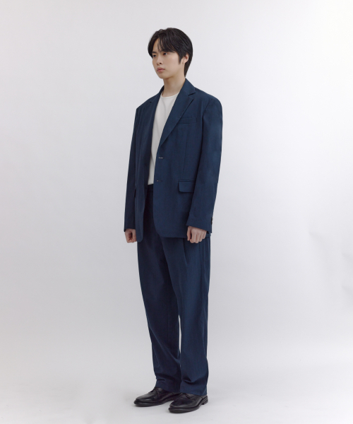 NONBLANK（ノンブランク）の「[夏]サマー クールタッチ ベルト付き ワイドフィットパンツ_DEEP SEA NAVY（スラックス・メンズ・その他・MEDIUM/SMALL/X-LARGE/LARGE）」の6枚目の写真