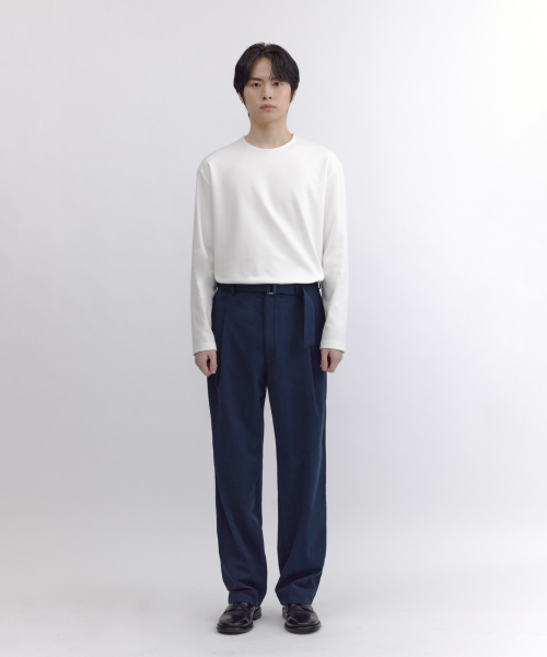 NONBLANK（ノンブランク）の「[夏]サマー クールタッチ ベルト付き ワイドフィットパンツ_DEEP SEA NAVY（スラックス・メンズ・その他・MEDIUM/SMALL/X-LARGE/LARGE）」の7枚目の写真
