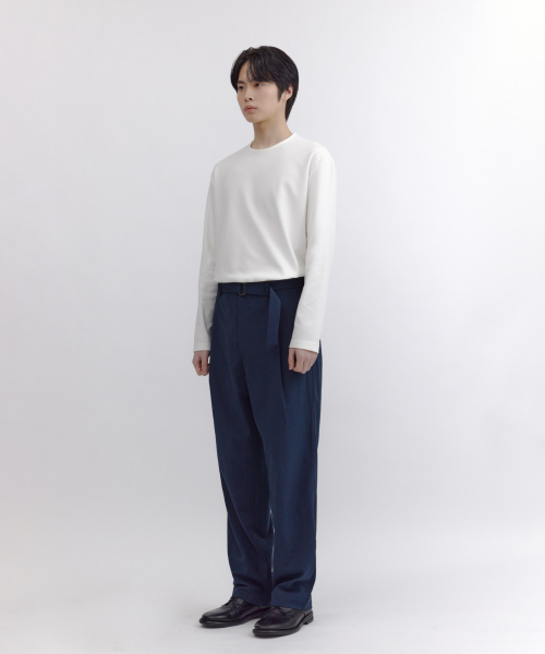 NONBLANK（ノンブランク）の「[夏]サマー クールタッチ ベルト付き ワイドフィットパンツ_DEEP SEA NAVY（スラックス・メンズ・その他・MEDIUM/SMALL/X-LARGE/LARGE）」の8枚目の写真