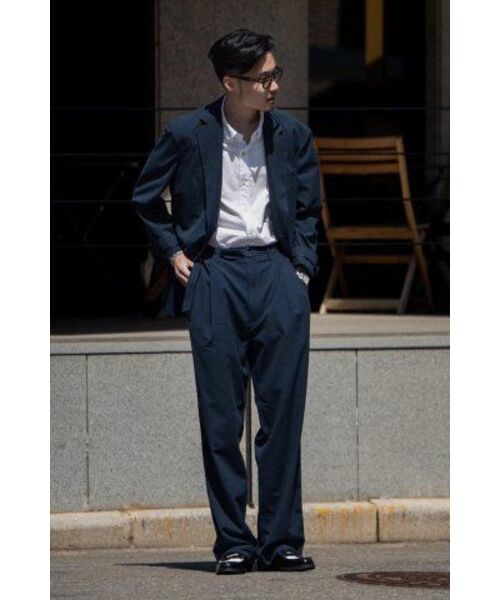 NONBLANK（ノンブランク）の「[夏]サマー クールタッチ ベルト付き ワイドフィットパンツ_DEEP SEA NAVY（スラックス・メンズ・その他・MEDIUM/SMALL/X-LARGE/LARGE）」の2枚目の写真