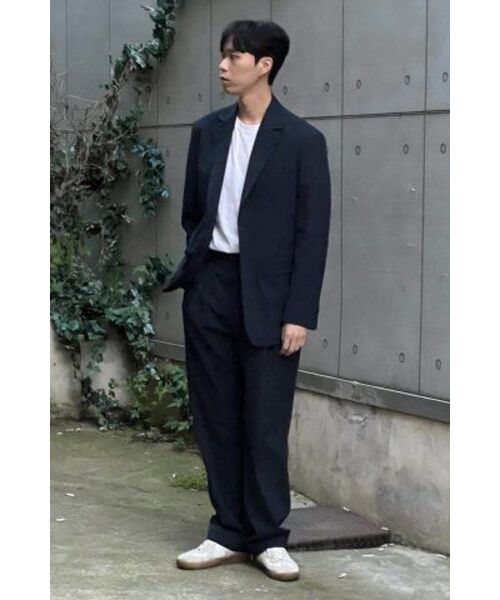 NONBLANK（ノンブランク）の「[夏]サマー クールタッチ ベルト付き ワイドフィットパンツ_DEEP SEA NAVY（スラックス・メンズ・その他・MEDIUM/SMALL/X-LARGE/LARGE）」の3枚目の写真
