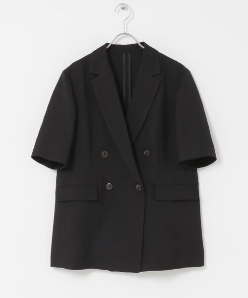 URBAN RESEARCH ROSSO WOMEN（アーバンリサーチ　ロッソ）の「防シワ リネンライクハーフスリーブジャケット（その他アウター・レディース・ライトベージュ/ブラック・36/38）」の21枚目の写真