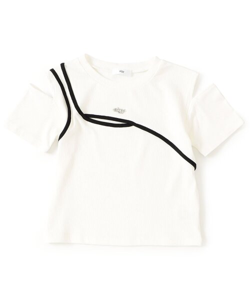 algy（アルジー）の「アシメデザインギャルTシャツ（Tシャツ/カットソー・キッズ・オフホワイト/カーキ/ブラック・160/150/140/130）」の18枚目の写真