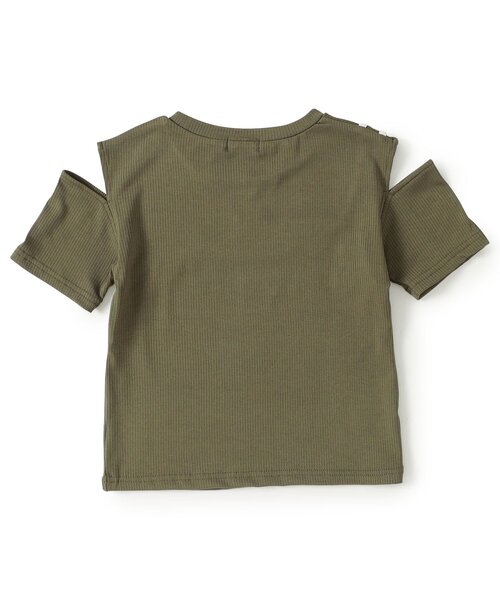 algy（アルジー）の「アシメデザインギャルTシャツ（Tシャツ/カットソー・キッズ・オフホワイト/カーキ/ブラック・160/150/140/130）」の16枚目の写真