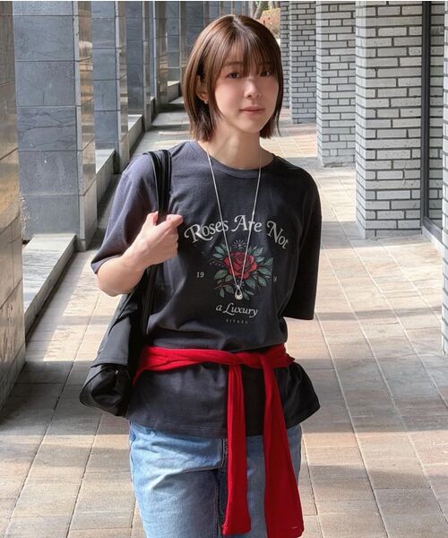 SIYAZU(シヤジュ)の「SIED26-1 ローズ 半袖Tシャツ_ホワイト(Tシャツ/カットソー・レディース・ホワイト・ONE)」の12枚目の写真
