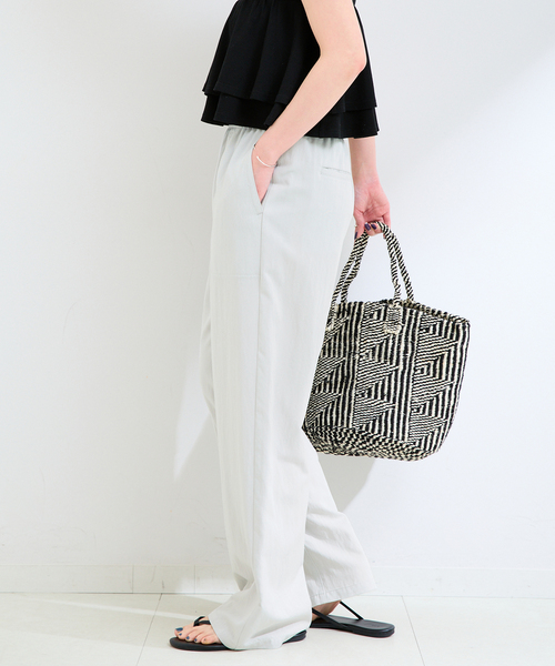 B.C STOCK（ベーセーストック）の「《追加2》手洗い可 / セルロースカルゼベイカーイージーパンツ（その他パンツ・レディース・チャコールグレー/ライトグレー/ブラウン・SMALL/MEDIUM）」の15枚目の写真