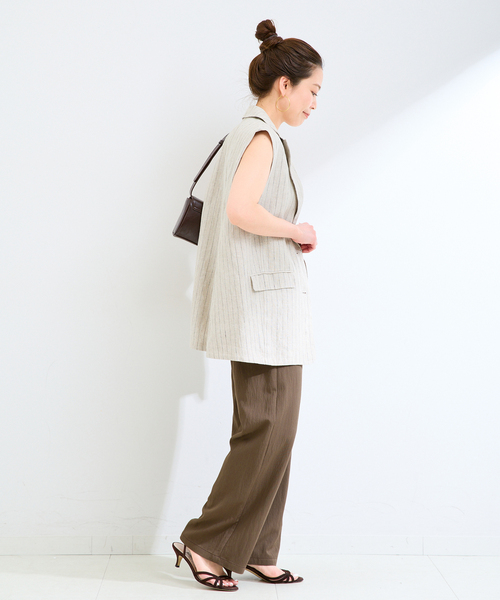 B.C STOCK（ベーセーストック）の「《追加2》手洗い可 / セルロースカルゼベイカーイージーパンツ（その他パンツ・レディース・チャコールグレー/ライトグレー/ブラウン・SMALL/MEDIUM）」の18枚目の写真