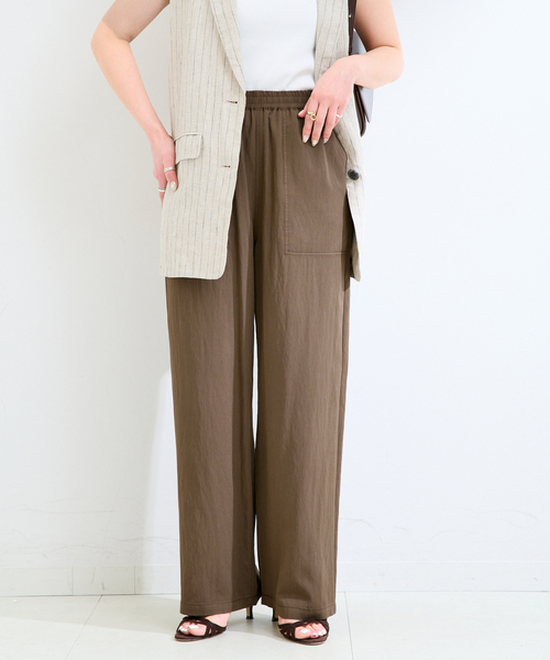 B.C STOCK（ベーセーストック）の「《追加2》手洗い可 / セルロースカルゼベイカーイージーパンツ（その他パンツ・レディース・チャコールグレー/ライトグレー/ブラウン・SMALL/MEDIUM）」の20枚目の写真