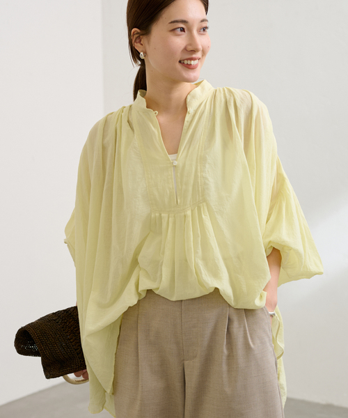 コットンシフォンタックブラウス ≪一部店舗+WEB限定 / 追加≫コットンシフォンタックブラウス（シャツ