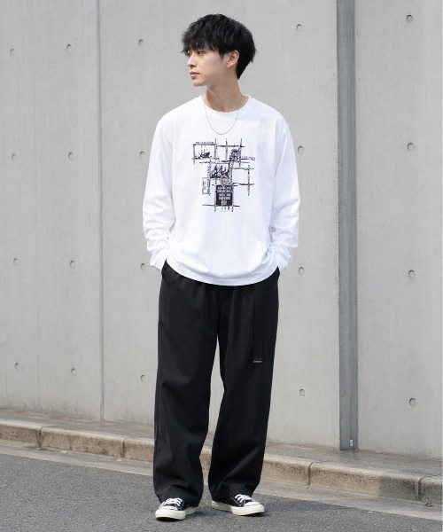 REBALANCE(リバランス)の「ロングTシャツ(Tシャツ/カットソー・メンズ・K/F/E/C/H/A/I/G/B/J/L/D・LARGE/MEDIUM/X-LARGE)」の2枚目の写真
