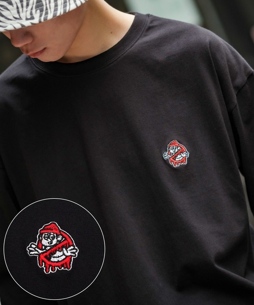 En serio TOKYO(エンソリオトーキョー)の「【SIDEWAYSTANCE】刺しゅうノーウェイ長袖Tシャツ SIDE23-150/SIDE23-033(Tシャツ/カットソー・メンズ・パープル/オートミール/ホワイト/ブラック・X-LARGE/MEDIUM/LARGE)」の2枚目の写真