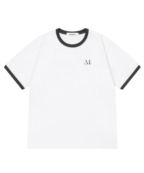 MUCENT(ムセント)の「◇MUCENT◇ブランド直輸入正規品/トレース リンガー ハーフ T TRACE RINGER HALF T(Tシャツ/カットソー・レディース・ブラック/ホワイト・L/S)」の3枚目の写真
