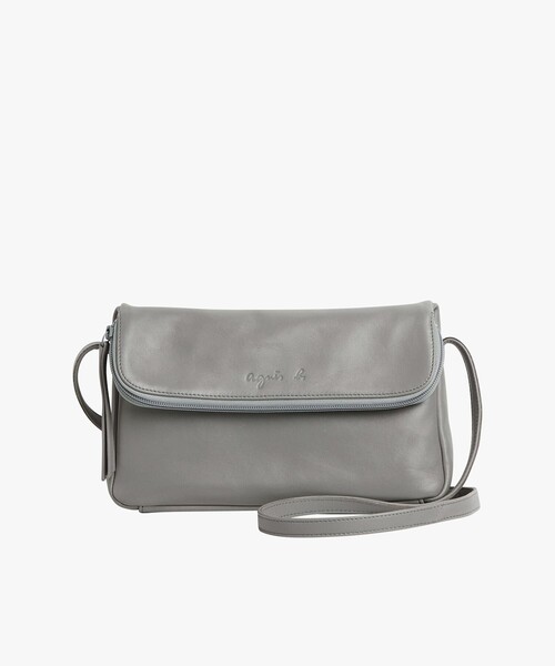 A.P.C. レザー ショルダーバッグ グレー ラムスキンレザー ショルダーバッグ 