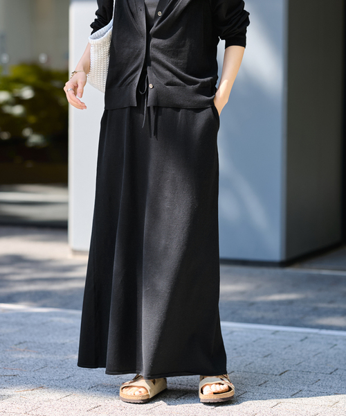 FRAMeWORK（フレームワーク）の「シルク混綿麻天竺スカート（スカート・レディース・ブラウン/ブラック/ブルー・38/36）」の7枚目の写真