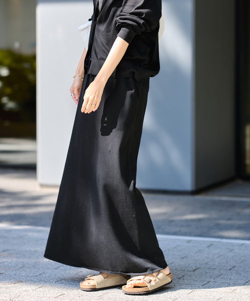 FRAMeWORK（フレームワーク）の「シルク混綿麻天竺スカート（スカート・レディース・ブラウン/ブラック/ブルー・38/36）」の8枚目の写真